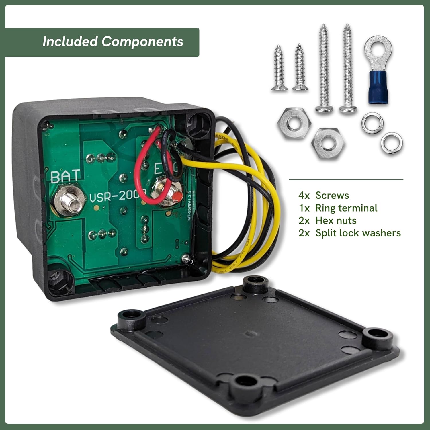 Pactrade Marine Battery Isolator 12V 140A with Manual Override & Remote Monitoring | Smart Voltage Sensitive Relay (VSR) for RVs, Boats, Trucks, ATVs/UTVs, & More | Charge While You Drive