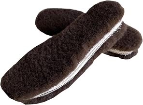 Shearling Insole, Genuine Fur Shearling 100% Insole, Men's, Women's, Extra Thick, Thermal, Warm, Non-stuffy, For Boots 35 (22.5 - 23.0, Chocolate)