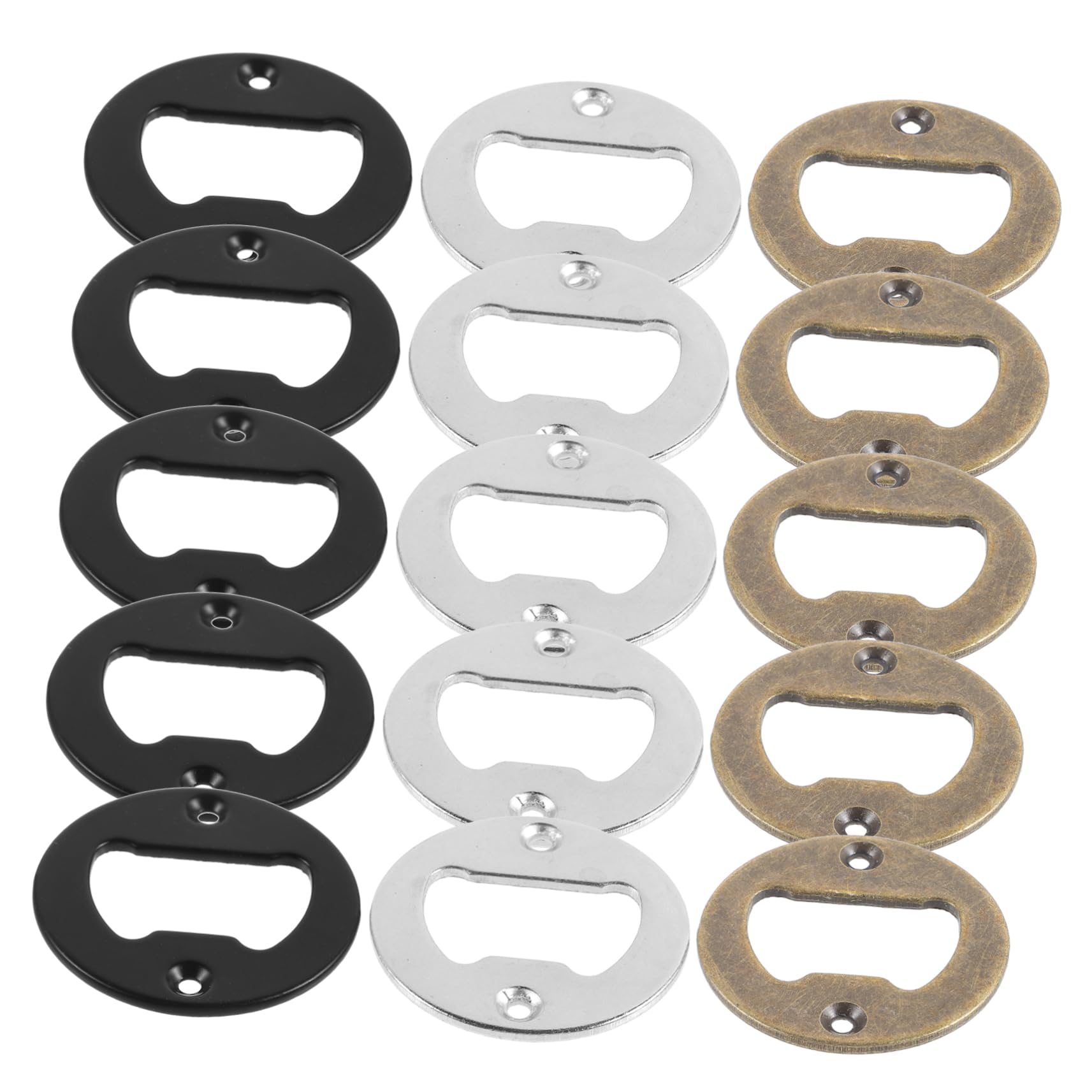 Gatuida 4juegos Kit De Hardware Para Abrir Botellas De Inoxidable Inserciones Redondas Para Abridores De Cerveza Con Tornillos y Destornillador Para Resina