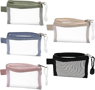Skrfren 5 mini bolsas de malla con cremallera...