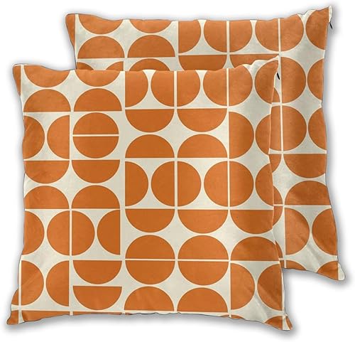 Miniatura 2 de Juego de 2 fundas de almohada abstractas de mediados de siglo, fundas de cojín decorativas de 18 x 18 pulgadas, para cama, hogar, sofá, sala de estar