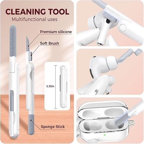 Miniatura 7 de for AirPods Pro 3 Case 2025 3rd Generation with Cleaner Kit,Black Rose Protective Cover with LockStand Compatible with Apple New Air Podspro3,Cute