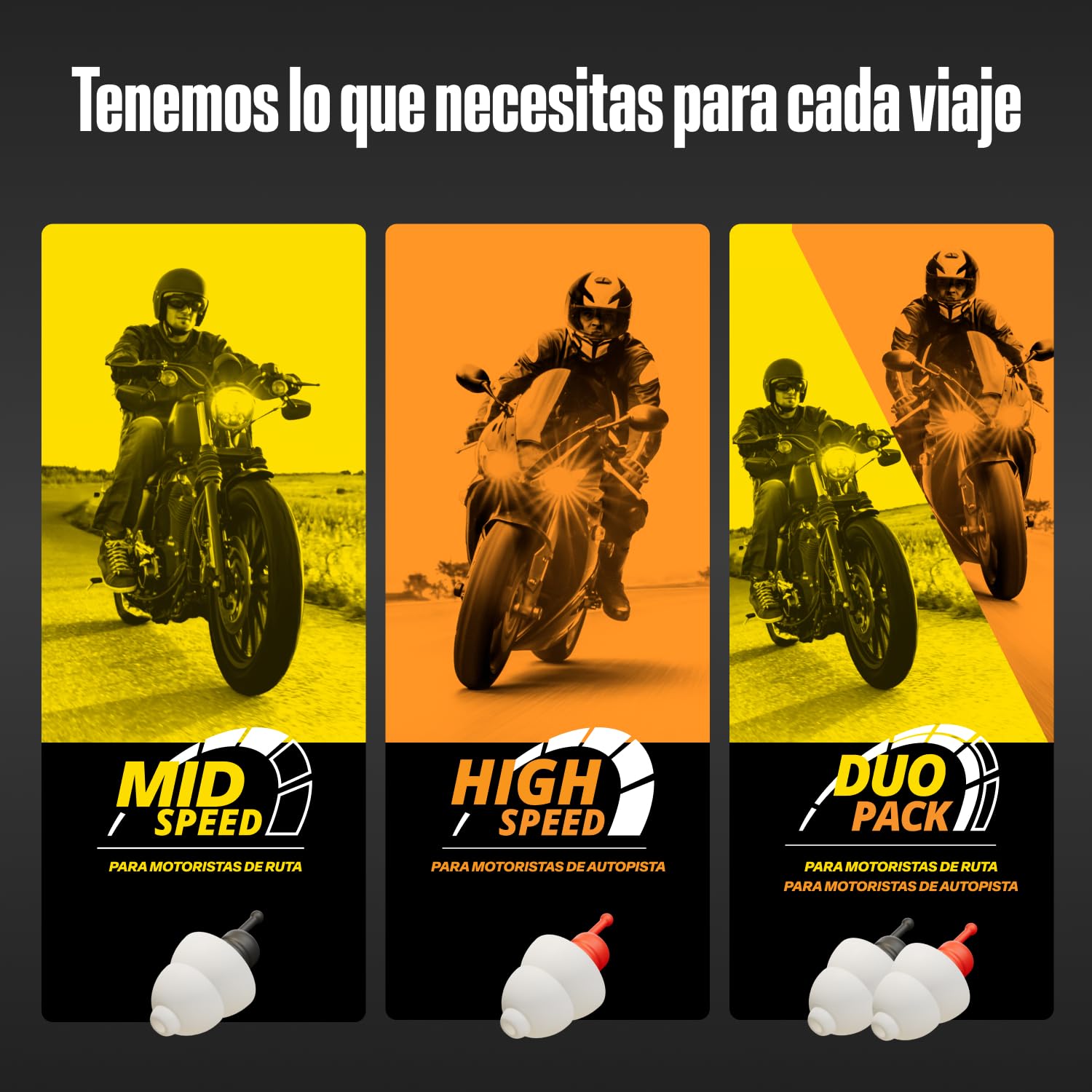 Alpine MotoSafe Sport Tapones para los Oídos - Tapones para Carreras - Evita Daños Auditivos durante la Práctica del Motociclismo - El Tráfico sigue siendo Audible - Tapones Reutilizables