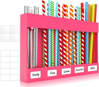 9.5 Large Acrylic Straw Holder for Cabinet Door