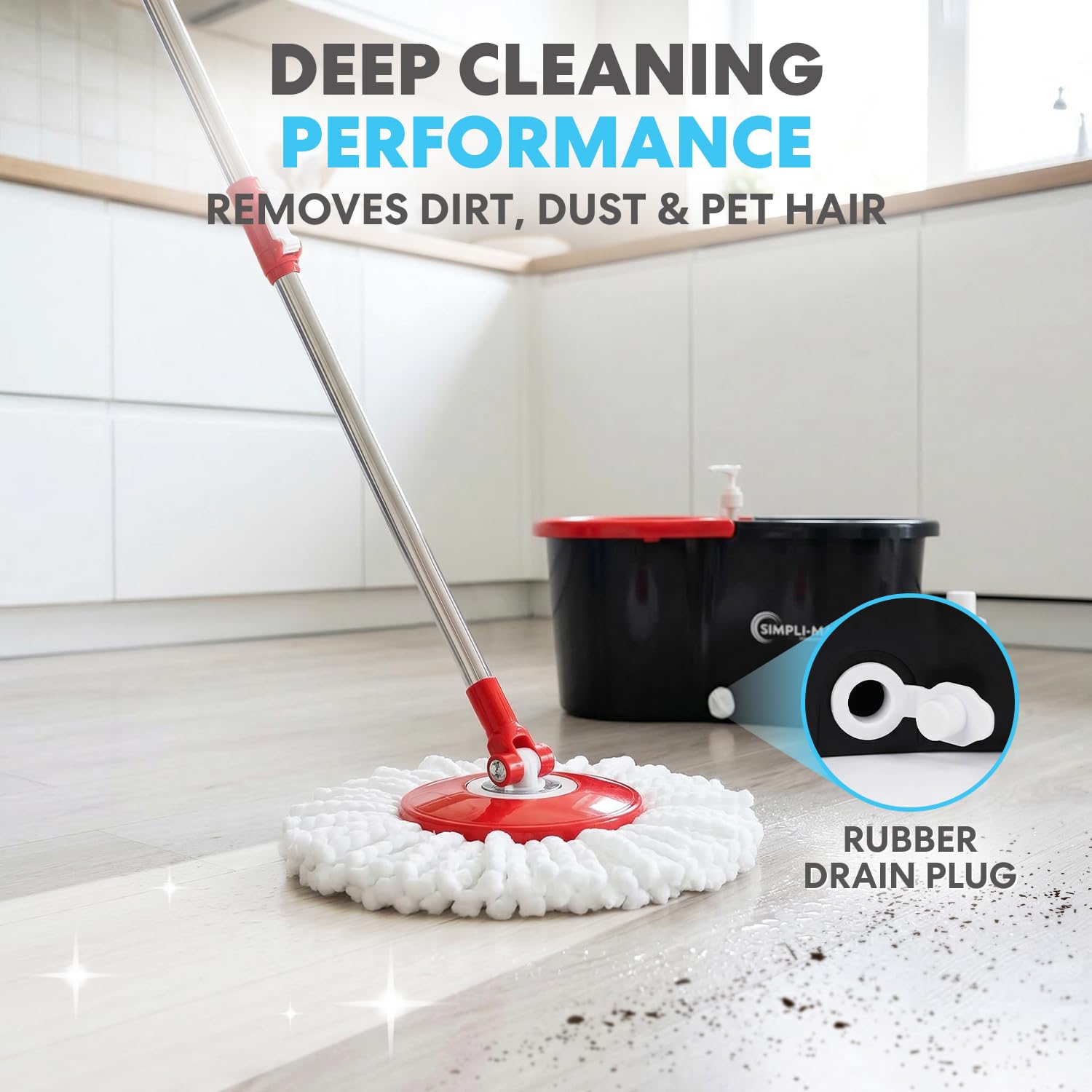 Amazon.com: Simpli-Magic 360° Spin Mop and Bucket with Wringer – 3