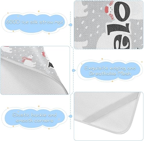 Miniatura 6 de Custom Cute Polar Bears Crib Mattress Protector Pad for Boys Girls Baby Ice Silk Mat Bed Playard Playpen Sheets Breathable Crib Mattress for Toddler