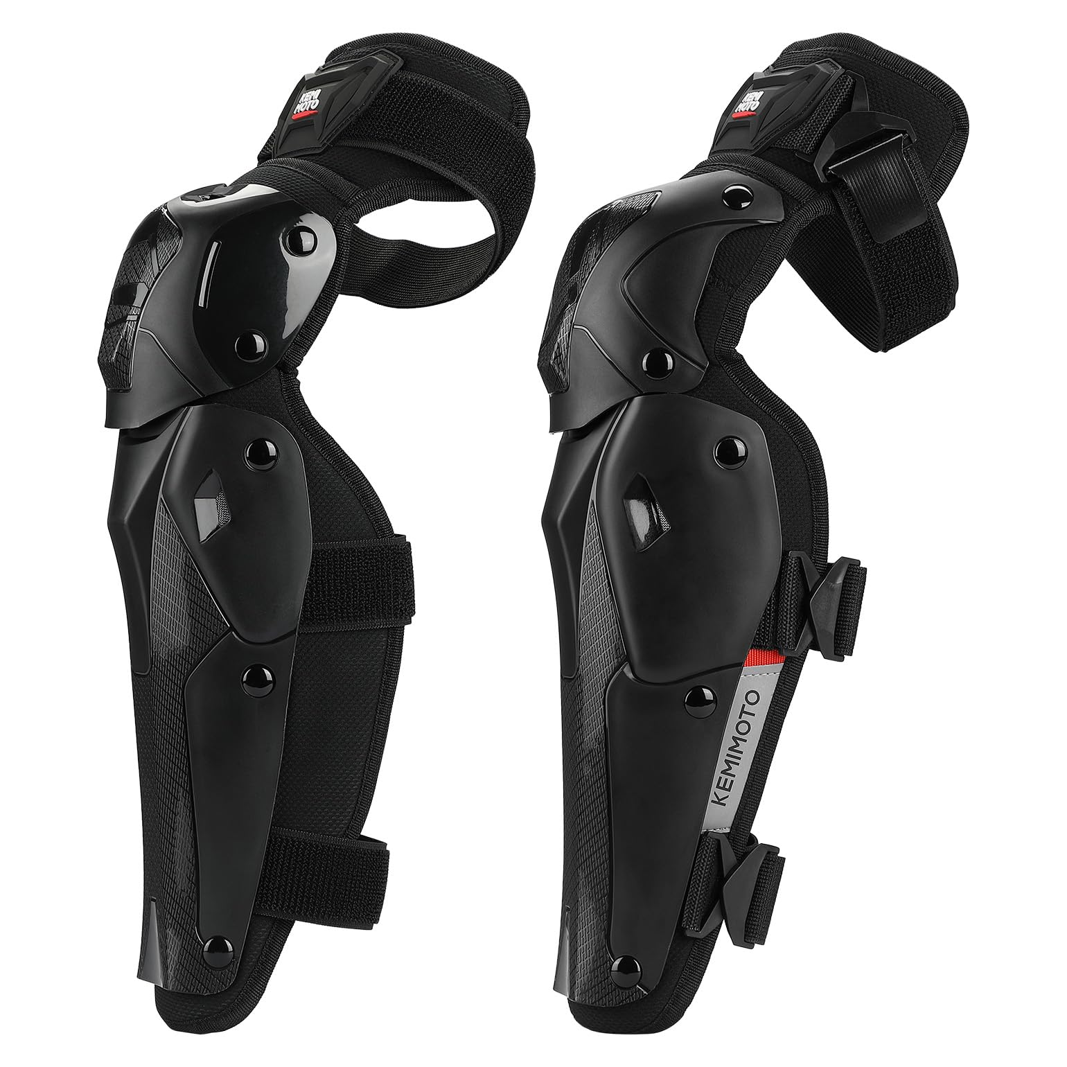 KEMIMOTO CE Level 2 Motorcycle Knee-and-Shin Guards Pads for Men 2Pcs Powersports Protective Motocross/Racing/Dirt Bike Gear Rodilleras para Moto