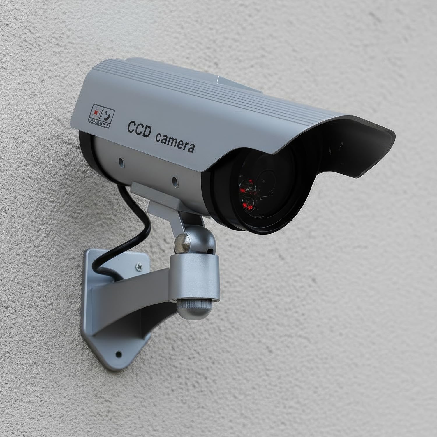 Maclean 4-Pack Realistyczny Solarny Atrapa Kamery Bezpieczeństwa z Migającą Diodą LED – Wodoodporny Model Atrapy Kamery CCTV Do Użytku Wewnątrz i Na Zewnątrz, Łatwa Instalacja