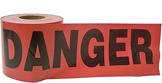 Barricade Tape, Red, Danger, 300ft.