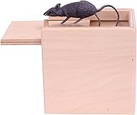 Vista 3 de Caja de broma de ratón sorpresa de madera hecha por Amish