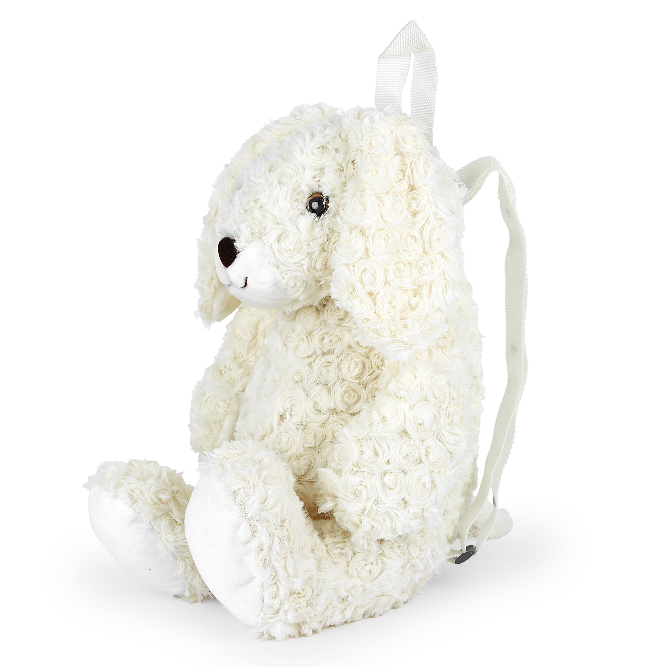Mousehouse Gifts Unisex Kids 0 Adorable Plush Backpacks In Many Characters – Bear, Monkey, Lamb, And Panda, Unicorn, Rabbit, Dog, Elephant, Sloth - Soft, Cuddly & Lightweight For Kids (Rabbit)