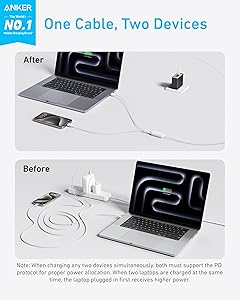 Anker Cable,4FT 2-in-1 USB C to USB C Cable 140W Max,Fast Charging for iPhone 17/17 Pro Max/16 Series,MacBook Air/Pro,and More(Braided,White)