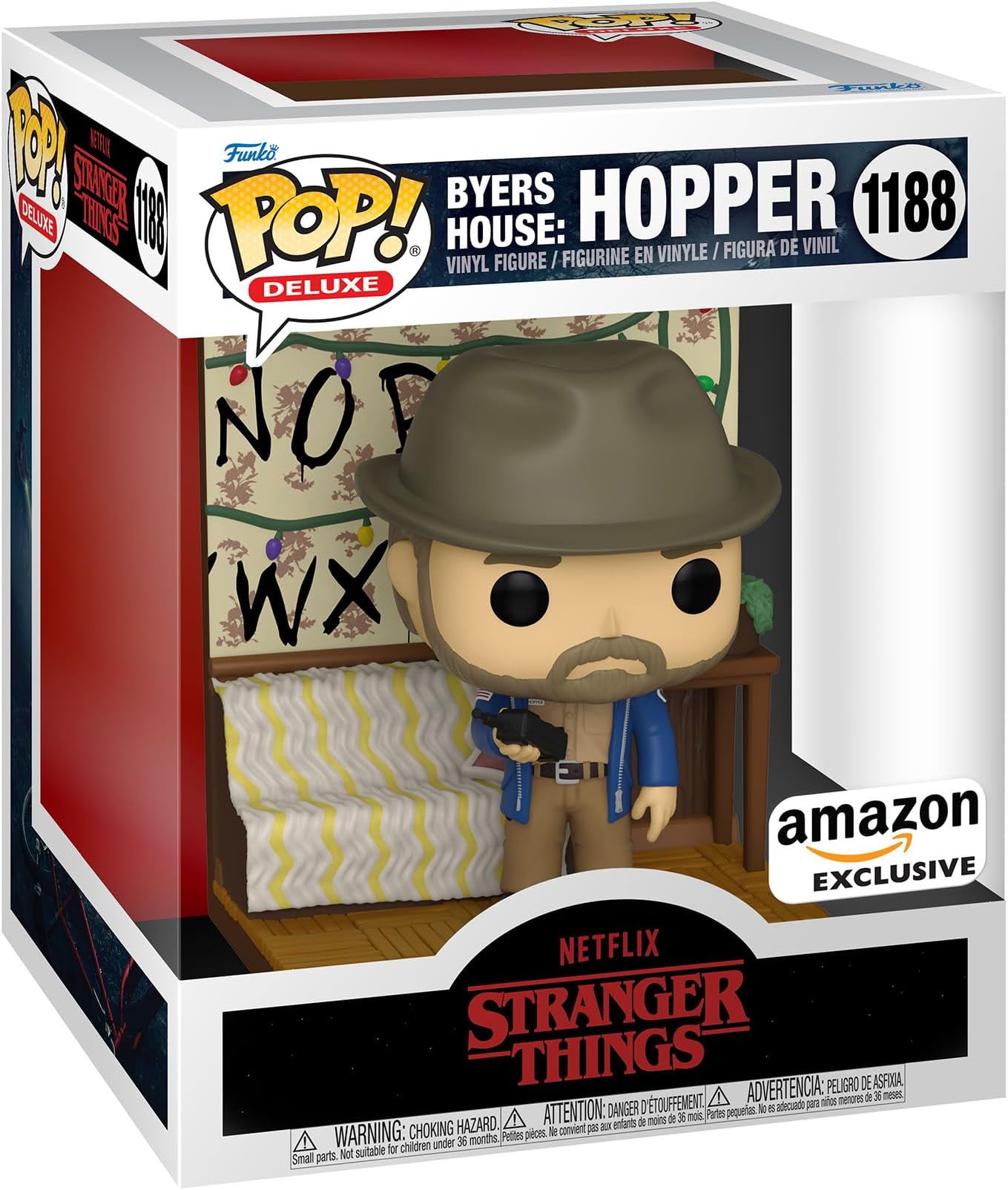 Pop! Deluxe: Stranger Things Build A Scene - Hopper, Amazon Exclusive Figure 4 of 4