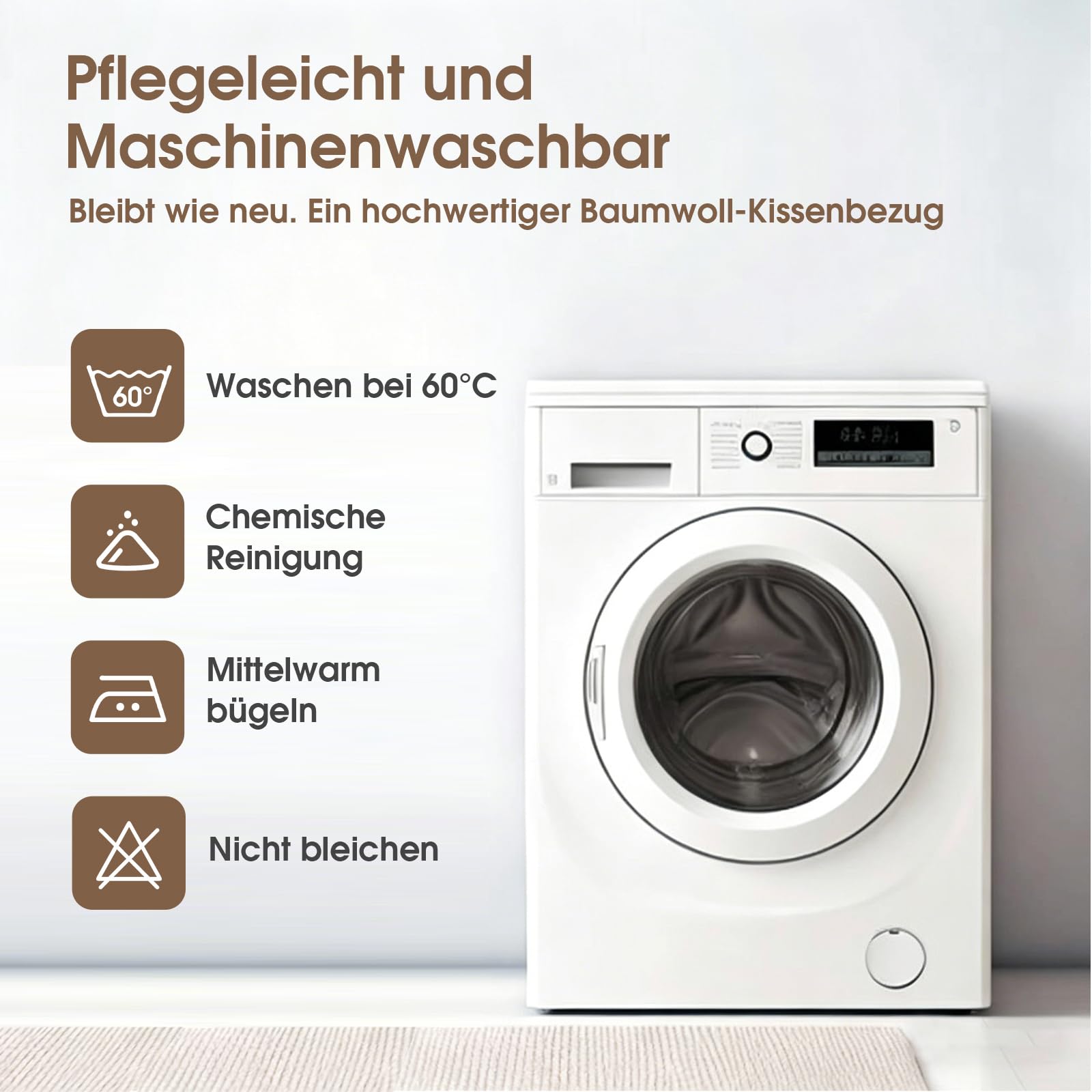 Bettbezug 200x200cm aus 100% Baumwolle (200 TC) – Grau, ohne Kissenbezug, mit Reißverschluss & Eckbändern, Oeko-Tex Zertifiziert, allergikerfreundlich, pflegeleicht