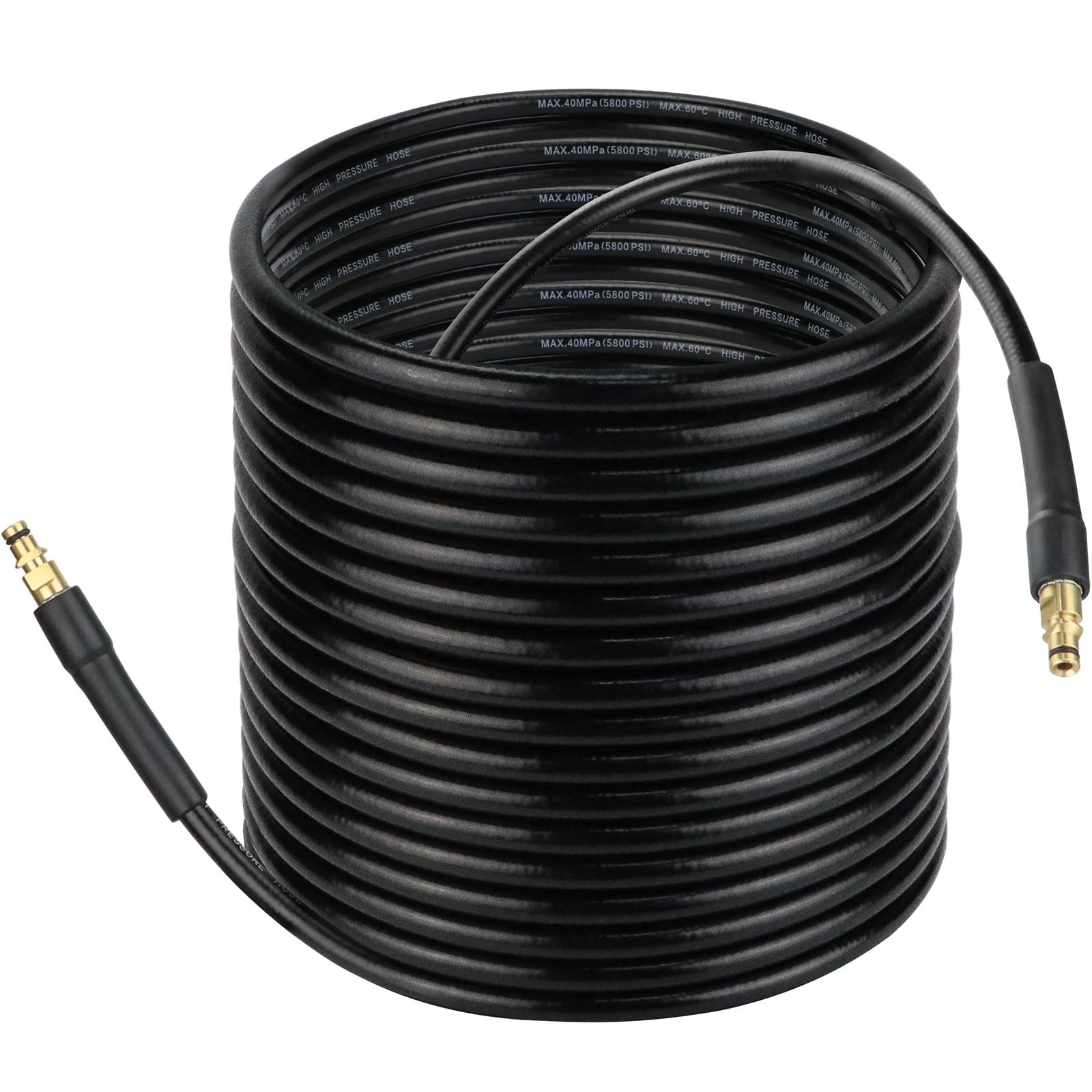 Pressure Washer Hose 20m, 5800PSI High Pressure Replacement Hose with Quick Connector for Karcher K2 K3 K4 K5 K6 K7, Washer Extension Hose for Cleaning Cars Garden