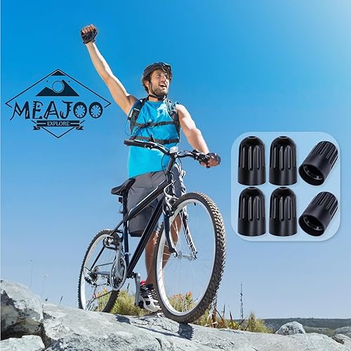 Miniatura 6 de MEAJOO 30 tapas de vástago de válvula de neumático TPMS, vástago de válvula de neumático de plástico negro para TR20008 TPMS, cubiertas universales