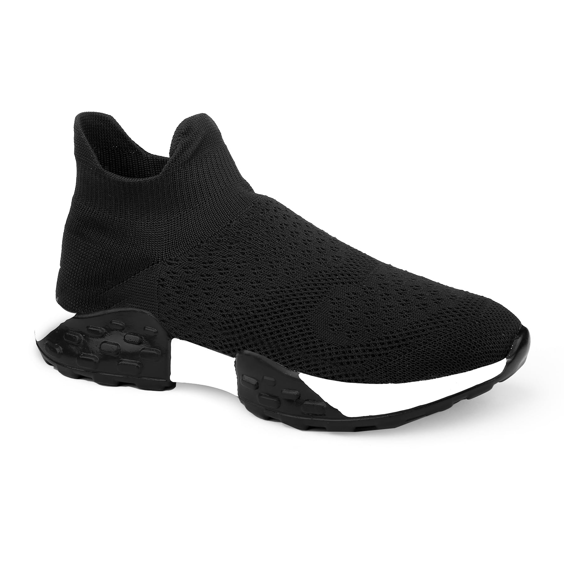 Mens Knitted Material Black Comfortable Pull-On Light Weight Walking Socks Shoes- 11 UK (B0CZT1HRT9) Amazon Price History, Amazon Price Tracker