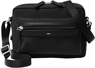 Fossil Wyatt, Bolso Bandolera para Hombre, Negro, 22.9 cm L x 6.4 cm W x 15.9 cm H