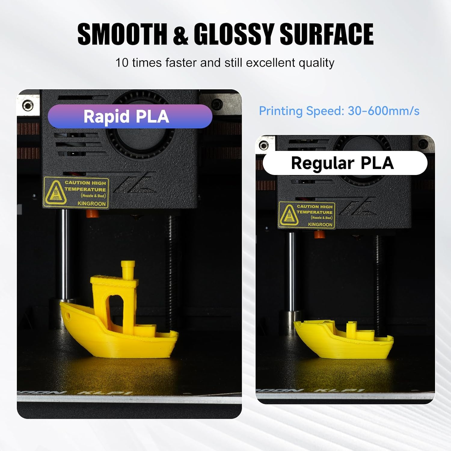 Kingroon High Speed PLA 3D Printer Filament 1.75mm, 3D Printer Rapid Filament for 30-600mm/s Hyper Printing Filament, Dimensional Accuracy +/- 0.03 mm, 1kg Plastic Spool(2.2lbs) (Pink) - Image 4