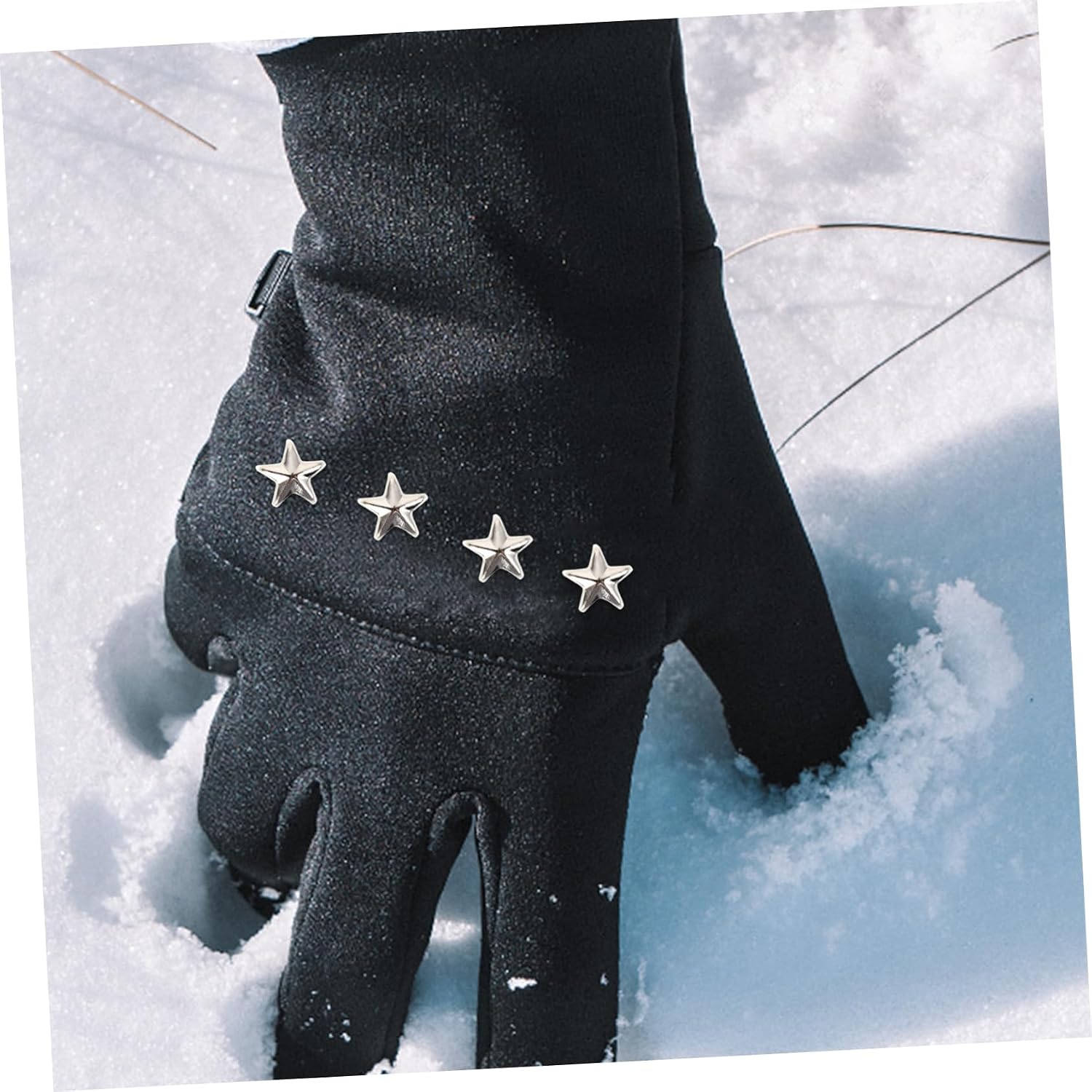 VALICLUD 20pcs Five-Pointed Star Claw Nails DIY Hat Accessories Rivets Metal Nailhead Decorations for Clothing Embellishments Silver