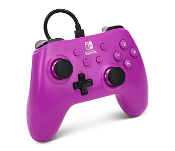 PowerA Wired Controller for Nintendo Switch - Grape Purple, Gamepad, Game controller, Wired controller, Officially licensed