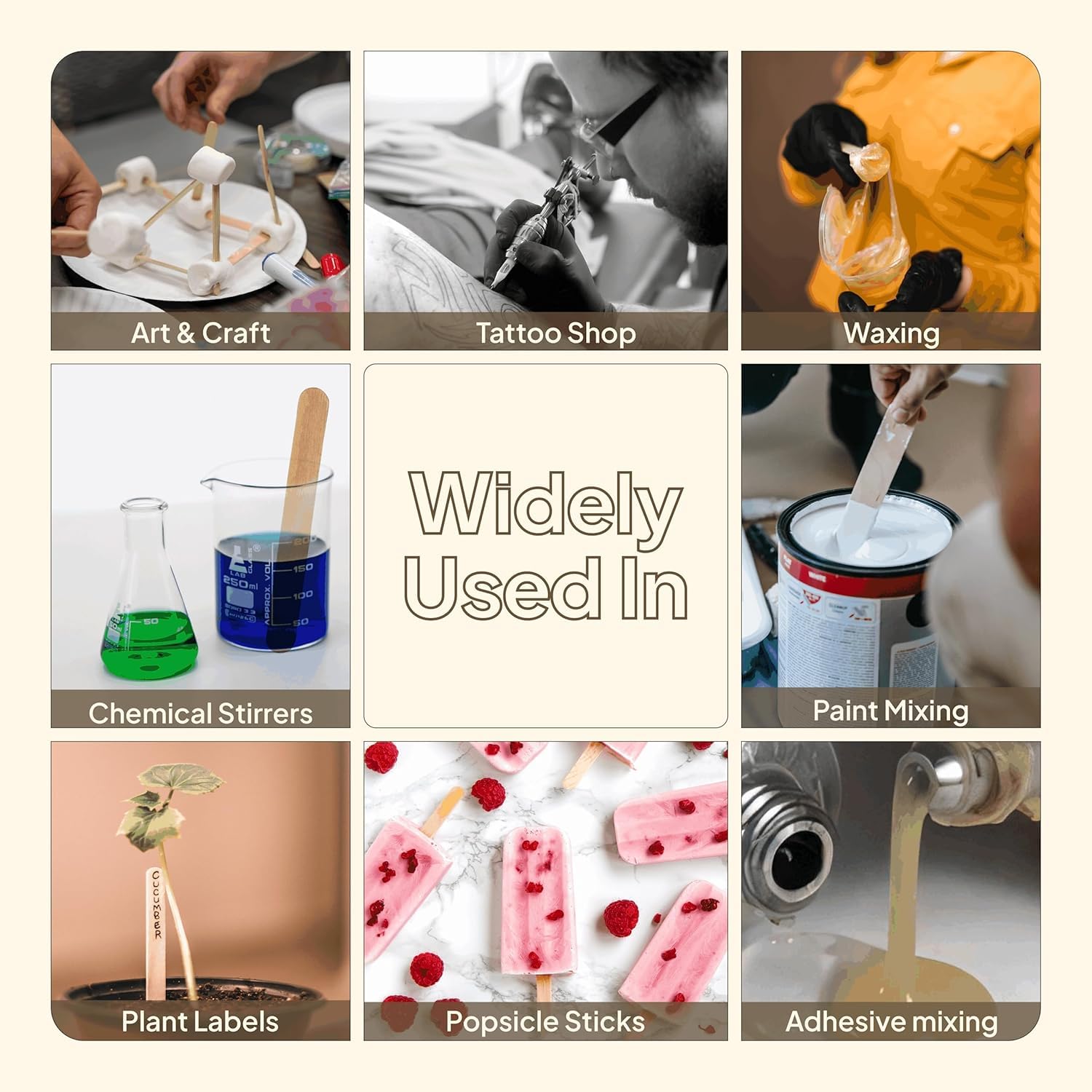 Otika wooden tongue depressors spatula | Smooth, environmentally friendly wax applicator stick, wood spatula for waxing. Hygienic and Disposable | Medicine, Skin Care, Salon, and DIY deal for use - pack of 100 Otika wooden tongue depressors spatula | Smooth, environmentally friendly wax applicator stick, wood spatula for waxing. Hygienic and Disposable | Medicine, Skin Care, Salon, and DIY deal for use - pack of 100