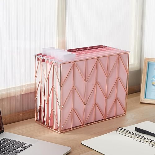 Miniatura 7 de Y YOMA Paquete de 6 carpetas colgantes degradadas tamaño carta, carpetas colgantes decorativas, bonitas carpetas organizadoras para archivadores,