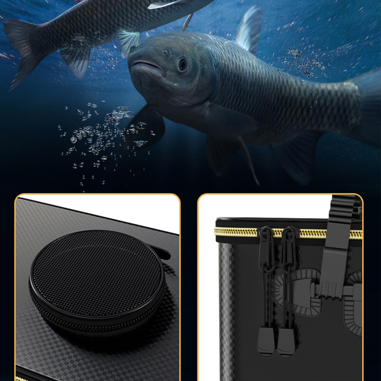 Seau À Pêche pour Poissons Vivants - Conteneur Étanche pour Appâts De Pêche - Conteneur Étanche pour Poissons Vivants, Coffre De Pêche pour Le Camping Randonnée Activités Extérieures