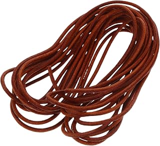 jojofuny 1 Rollo Cordón de Cuero Vintage de DIY Cuerda de Piel Collares Material de Joyería Flexible y Resistente