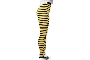 Women's Bumblebee Tights: Yellow and Black Striped Pantyhose for a Buzz-Worthy Look