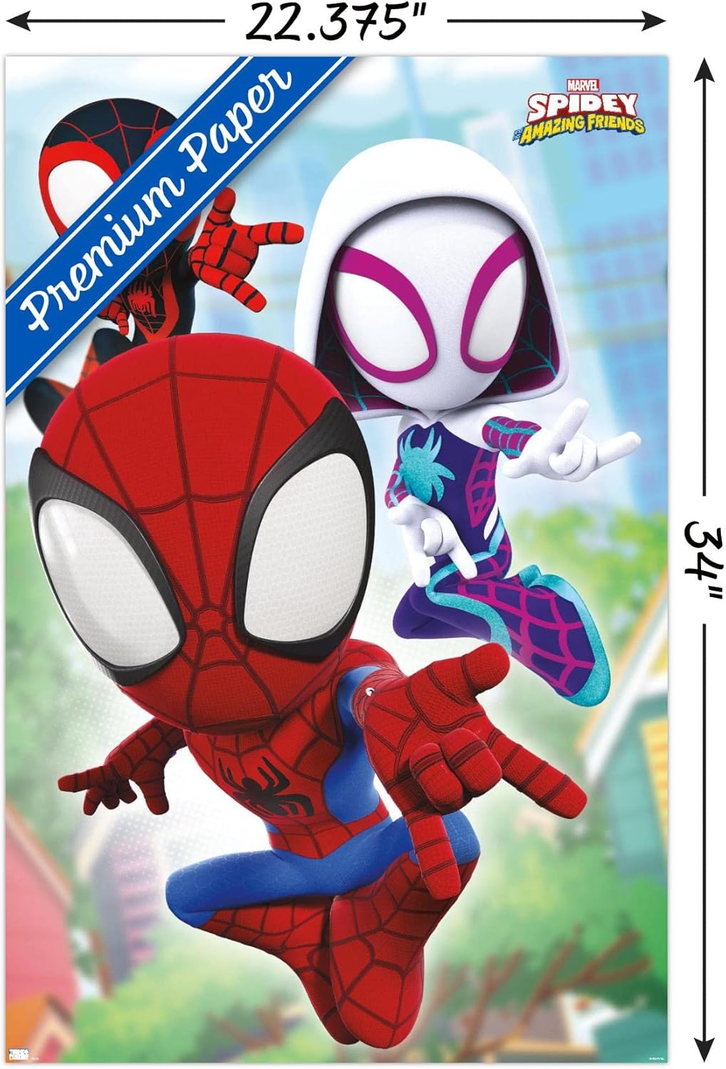 Trends International Marvel Spidey and His Amazing Friends - Webs Wall Poster, 22.37" x 34.00", Premium Unframed Version