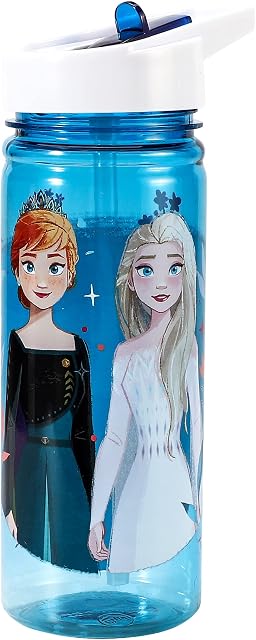 Frozen 580ml Water Bottle for Kids School Drinks Bottle Made of Durable Tritan Reusable BPA Free