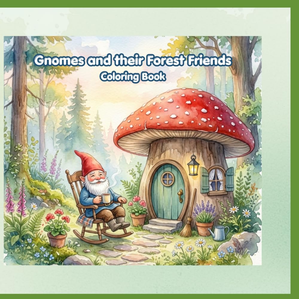 Gnome and their Forest Friends Coloring Book
