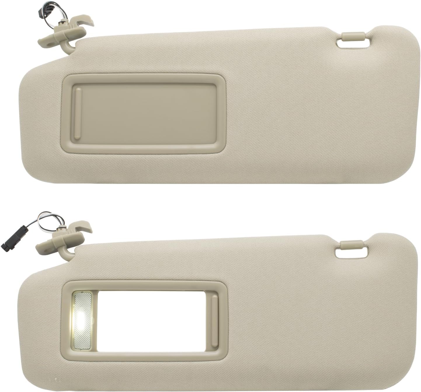 NHILES Left Driver Sun Visor Compatible with Mazda CX-9 2010-2015 Sun Visor Replacement Number TD11-69-320C-75 TD12-69-320C-75 Color:Beige