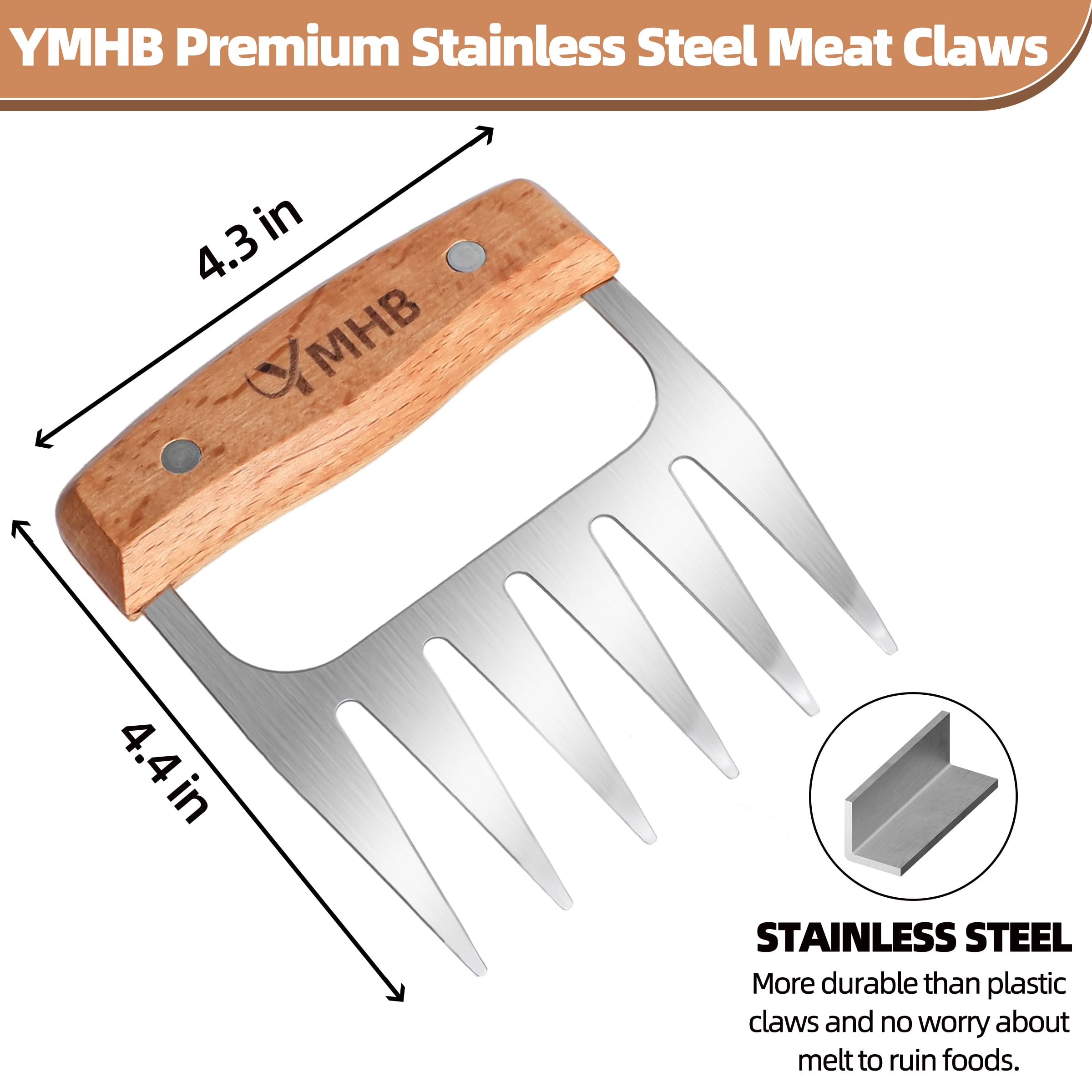 Strumpffüller für Erwachsene und Männer, Metall Fleischzerkleinerer Krallen, Grillgeschenke für Männer, Zerkleinern von Krallen für Pulled Pork, Weihnachtsgeschenke für Vater, Frauen, Vater, Ehemann