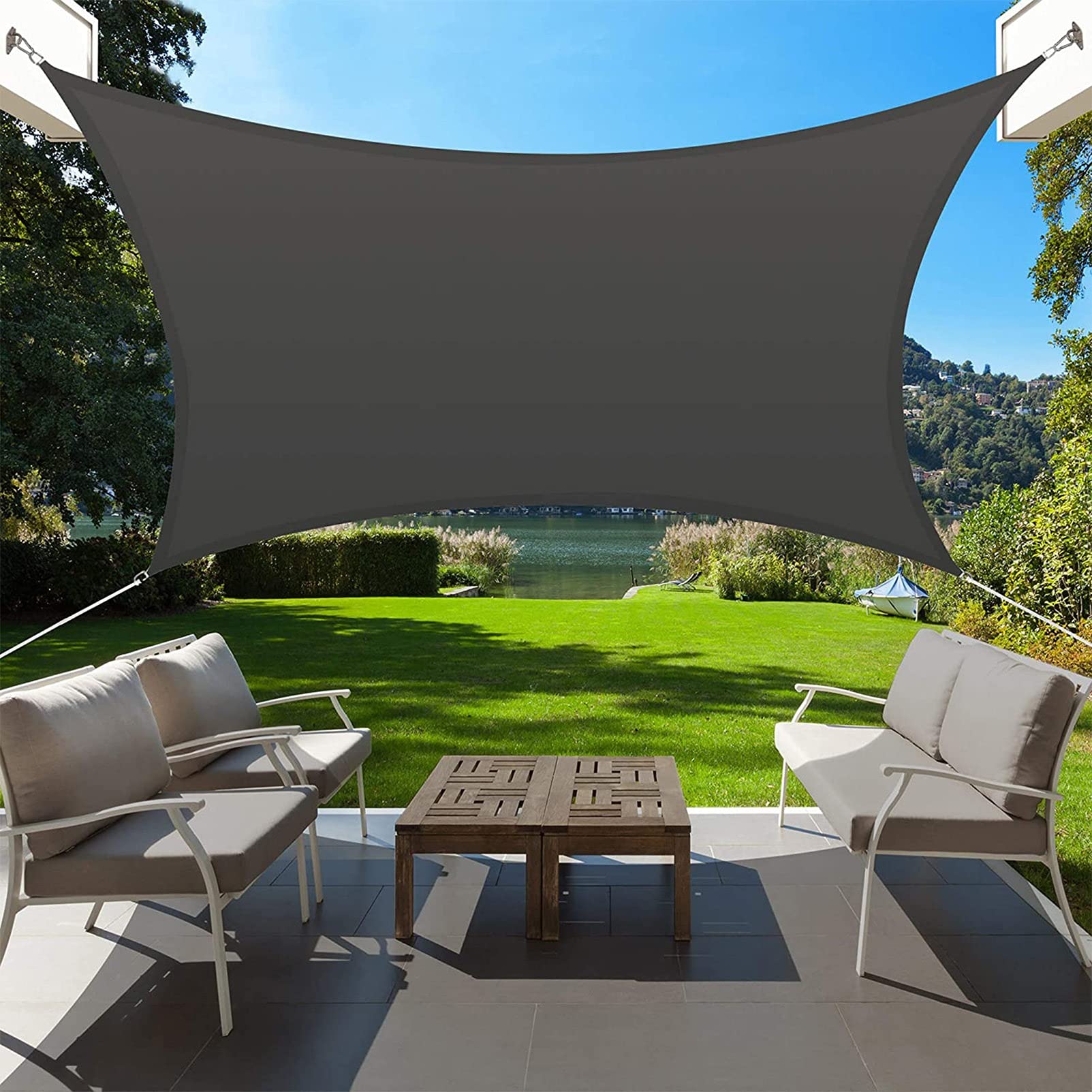 GAIJUAN Sonnensegel 2x4,5 M – Reißfestes UV-Schutz-Segel Für Garten, Terrasse & Balkon, Inkl. Befestigungs-Kit