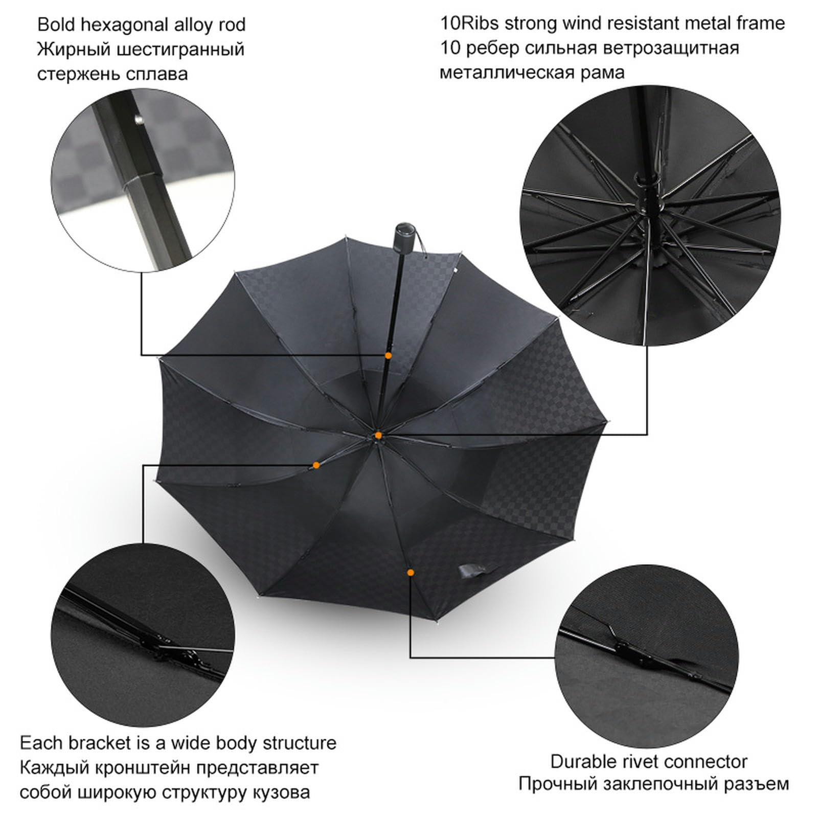 MdybF Parasol dwuwarstwowy ciemna siatka duży parasol deszcz kobiety mężczyźni parasole męskie parasol rodzina podróż
