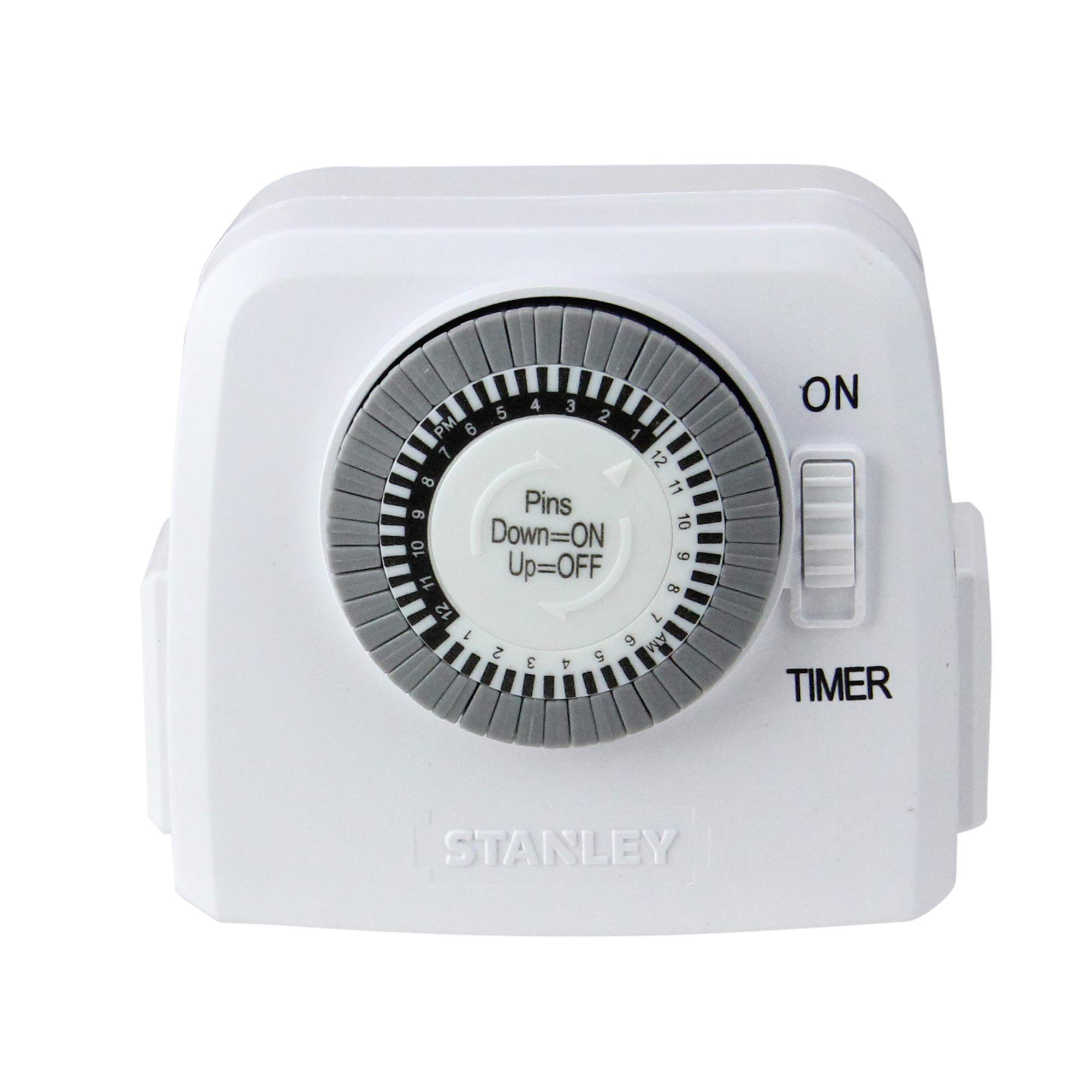 Stanley TimeIt Twin Indoor 2-Outlet Mechanical 24 Hour Timer