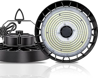 LED Hallenstrahler 300W 51000lm, Hallenbeleuchtung LED 5000K Kaltweiß, 90° Abstrahlwinkel Industrielampe, Werkstattlampe Wasserfest IP65, UFO Highbay für Keller Garage Industrieanlagen Lager
