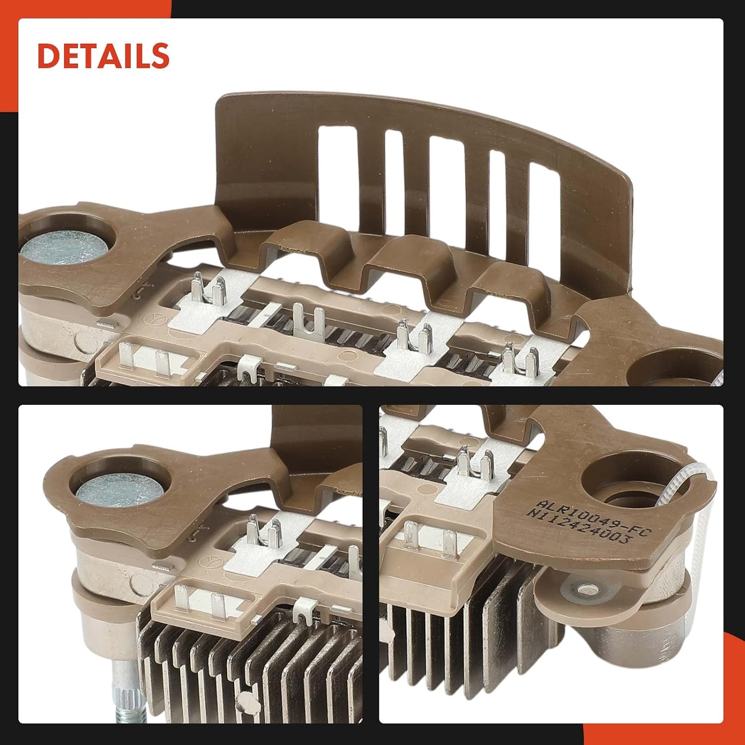 A-Premium Alternator Rectifier Compatible with Subaru Outback 2005-2014, Legacy 2005-2014 & Mitsubishi Eclipse 2006-2012, Galant 2004-2009, Endeavor 2004-2008/2010-2011, 12V Rectifier 6-30A Diodes