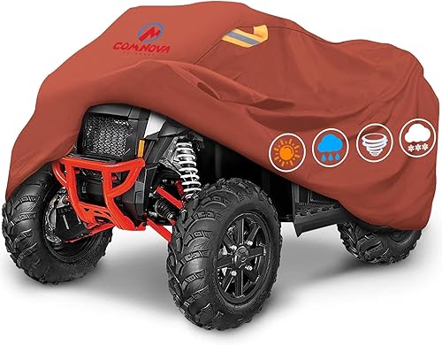 Miniatura 10 de Comnova - Cubierta para ATV de 4 ruedas – Cubiertas para ATV de 95 pulgadas 600D resistente e impermeable, cubierta para cuatriciclo al aire libre