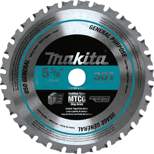 Makita a-95037 TCT Sägeblatt 5–3/8 Zoll von 5/8 Zoll von 30T, A-95037