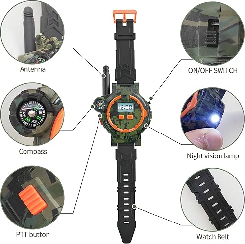 Miniatura 3 de Walkie Talkies recargables para niños, radio Walky Talky con linterna para niños, juego al aire libre, interfono, regalos para niños y niñas (2
