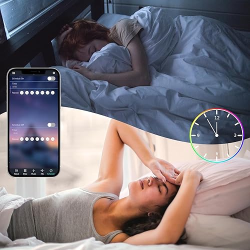 Miniatura 6 de SUCIKORIO Tira de luces LED de neón RGB de 50 pies49.2 ft, tira de luz LED flexible IP65 impermeable para dormitorio, sincronización de música,