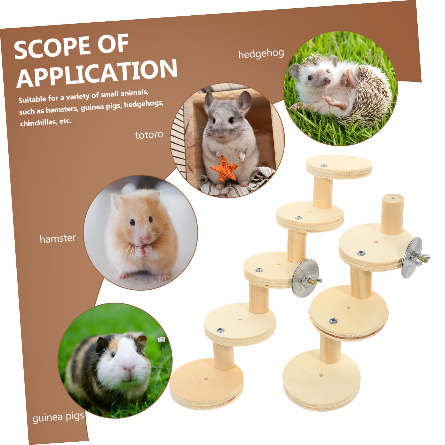 minkissy 3stücke Holzspielzeug Für Hamster Dekorative Leiter Für Kleintiere Sicher Und Geruchsfrei Für Käfige Fördert Spiel Und Neugier Stufiges Design Für Aktiven Spaß