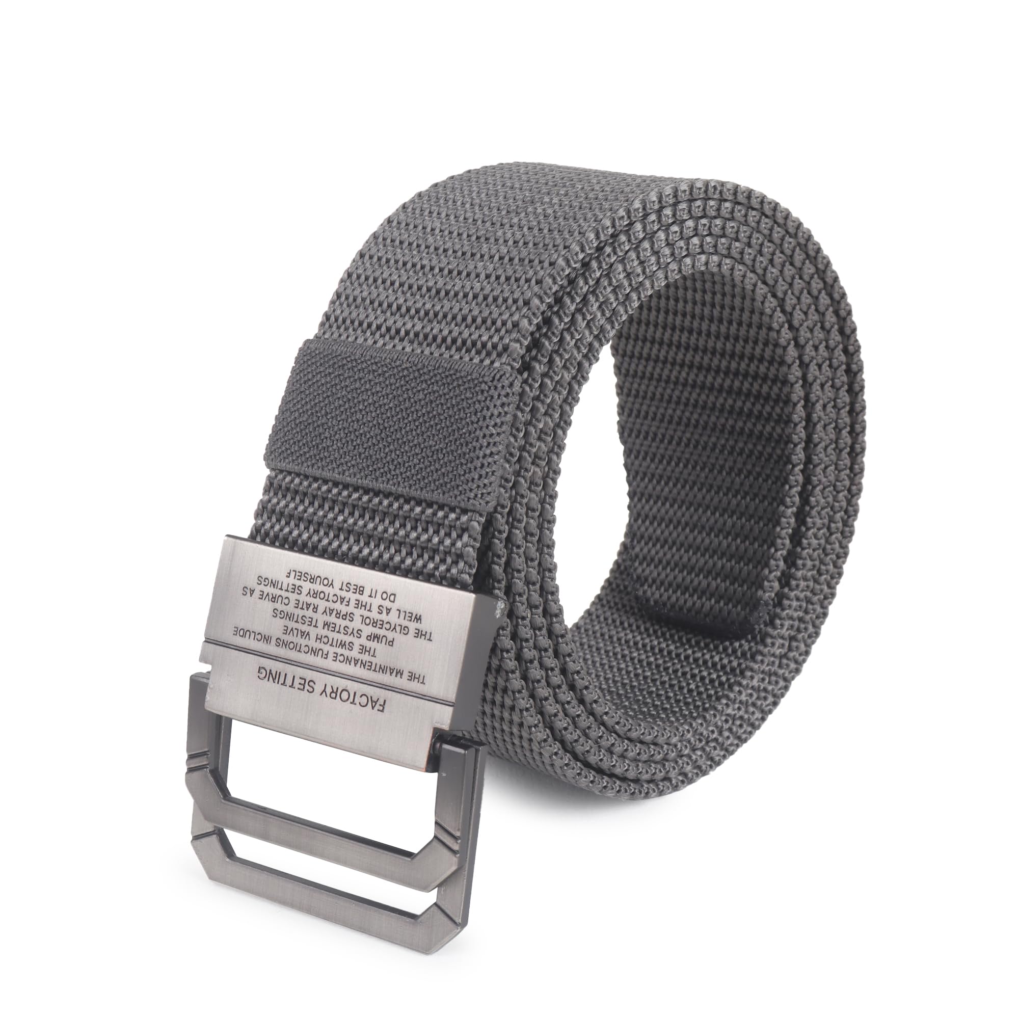 Zafnylon Fabric Belt For Mens Plastic Flap Buckle Free Size