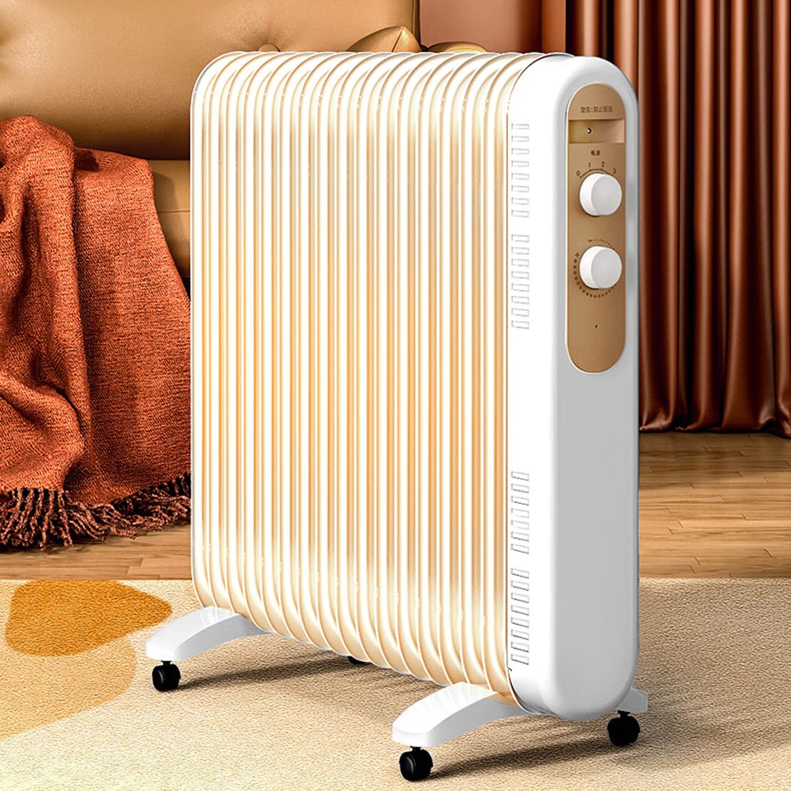 Electric Oil Filled Radiator, 3 Heat Settings, Temperature Range: 10-30°C,  Electric Energy Efficient Space Heater, Double U-Shape Heating Tube, with  Handle and Castors and 17 Heating Fins : Amazon.co.uk: Home u0026 Kitchen