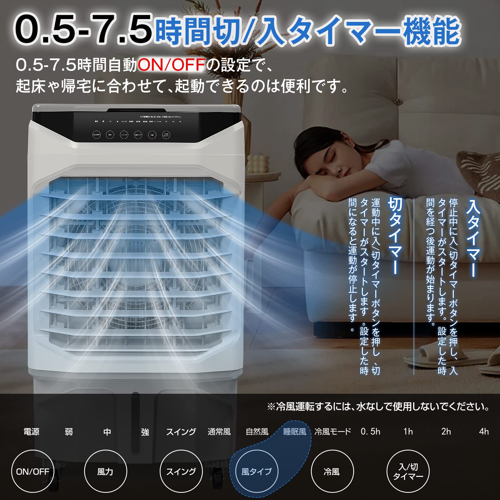 Amazon | 冷風機 冷風扇 【Sugeko 2024年夏登場 大型気化式】 3面 