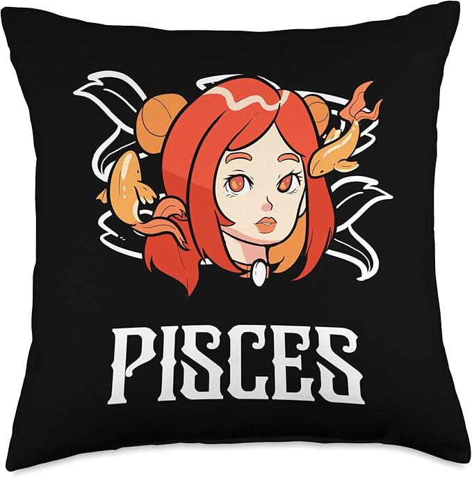 Pisces Tarot Zodiac Sign Pastel Goth Horoscope Occult Emo Throw Pillow