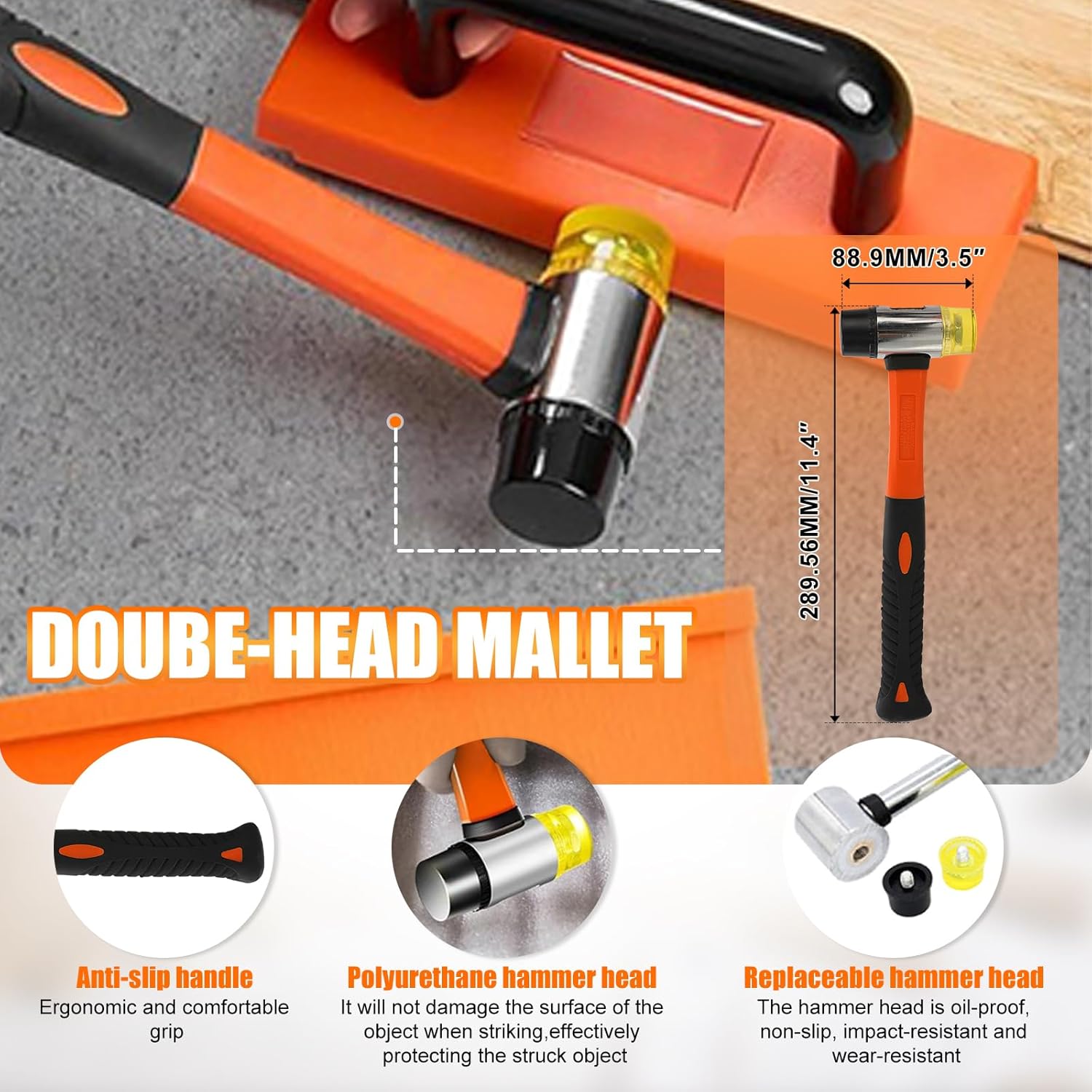 CNQLIS Laminate Flooring Tools, 65 Pieces lvp Installation kit with 60 Spacers (1/4" & 1/2"), Tapping Block, Pull Bar, Contour Gauge, Mallet & Tape for Pro Tools for DIY & Contractors